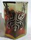 Vase Art Nouveau Carre Avec Monture Verrerie D'art De Lorraine Burgun Schverer