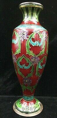 Vase Art Nouveau Charles PELTANT email emaux enamel era Fauré Sarlandie Limoges