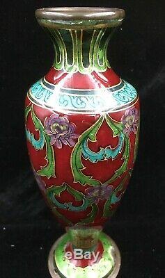 Vase Art Nouveau Charles PELTANT email emaux enamel era Fauré Sarlandie Limoges