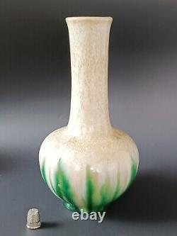 Vase Art Nouveau Cristalisation Et Glacure Verte