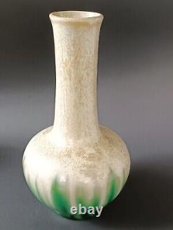 Vase Art Nouveau Cristalisation Et Glacure Verte