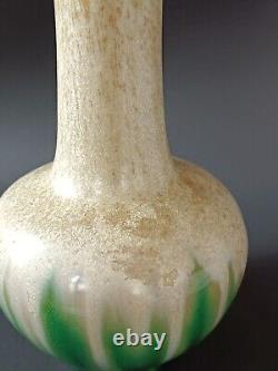 Vase Art Nouveau Cristalisation Et Glacure Verte