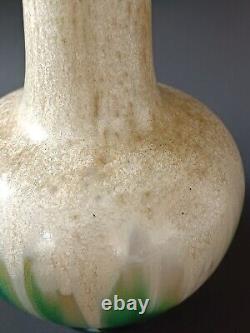 Vase Art Nouveau Cristalisation Et Glacure Verte