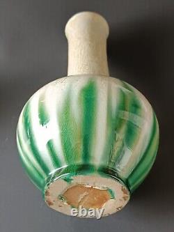 Vase Art Nouveau Cristalisation Et Glacure Verte