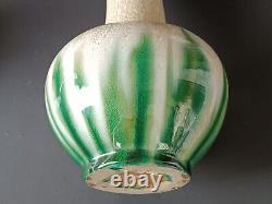 Vase Art Nouveau Cristalisation Et Glacure Verte