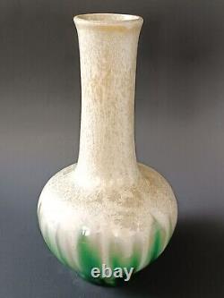 Vase Art Nouveau Cristalisation Et Glacure Verte