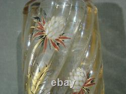 Vase Art Nouveau Decor Email Chardons