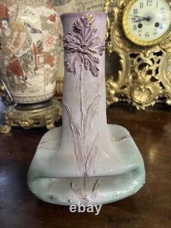 Vase Art Nouveau En Ceramique De Charenton