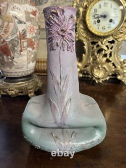 Vase Art Nouveau En Ceramique De Charenton