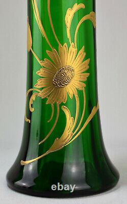 Vase Art Nouveau En Cristal Doré Legras Montjoye à Saint Denis 1900