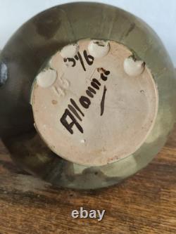 Vase Art Nouveau En GRÈS Signé ALLONNE (OISE)