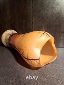 Vase Art Nouveau En Verre émaillé De Legras