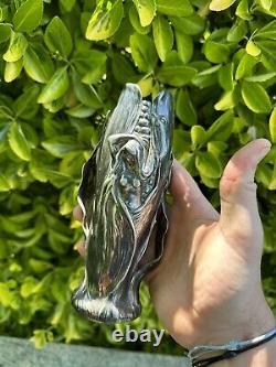 Vase & Art Nouveau & Femme Sortant D'un Épis De Mais & Métal Argenté