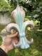 Vase Art Nouveau Fleur De Lys En Céramique & Royaliste & France