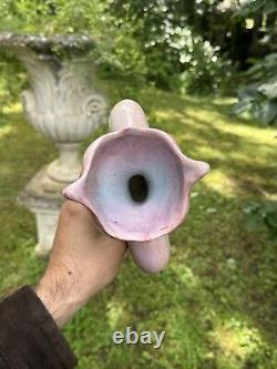 Vase Art Nouveau Fleur De Lys En Céramique & Royaliste & France