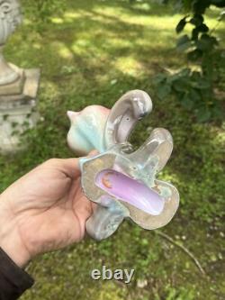 Vase Art Nouveau Fleur De Lys En Céramique & Royaliste & France