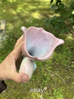Vase Art Nouveau Fleur De Lys En Céramique & Royaliste & France