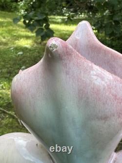 Vase Art Nouveau Fleur De Lys En Céramique & Royaliste & France