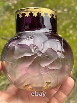 Vase Art Nouveau & France Vers 1900 & Dans L'esprit De Legras Non Signé