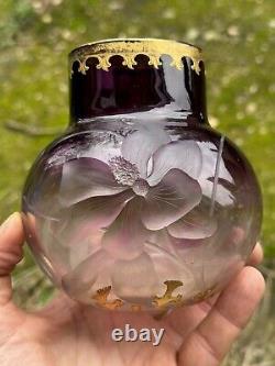 Vase Art Nouveau & France Vers 1900 & Dans L'esprit De Legras Non Signé