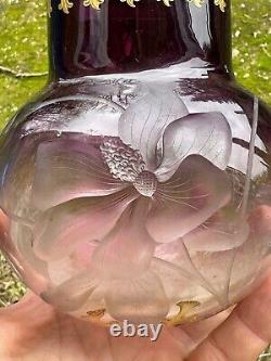 Vase Art Nouveau & France Vers 1900 & Dans L'esprit De Legras Non Signé