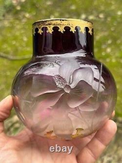 Vase Art Nouveau & France Vers 1900 & Dans L'esprit De Legras Non Signé