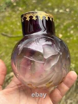 Vase Art Nouveau & France Vers 1900 & Dans L'esprit De Legras Non Signé