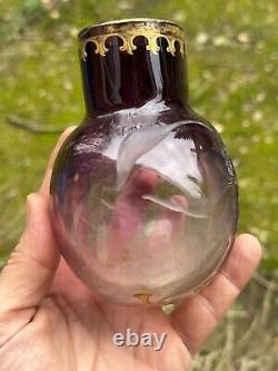 Vase Art Nouveau & France Vers 1900 & Dans L'esprit De Legras Non Signé