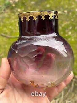 Vase Art Nouveau & France Vers 1900 & Dans L'esprit De Legras Non Signé