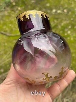 Vase Art Nouveau & France Vers 1900 & Dans L'esprit De Legras Non Signé