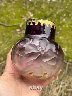 Vase Art Nouveau & France Vers 1900 & Dans L'esprit De Legras Non Signé