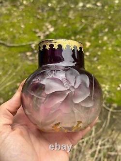 Vase Art Nouveau & France Vers 1900 & Dans L'esprit De Legras Non Signé