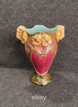 Vase Art Nouveau Francis Masse Faïencerie Desvres Barbotine 1900