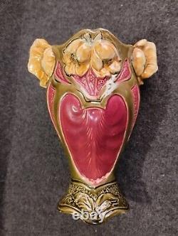 Vase Art Nouveau Francis Masse Faïencerie Desvres Barbotine 1900