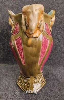 Vase Art Nouveau Francis Masse Faïencerie Desvres Barbotine 1900