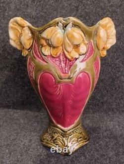 Vase Art Nouveau Francis Masse Faïencerie Desvres Barbotine 1900