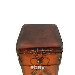 Vase Art Nouveau Iris verre de Bohême gravé à l'acide Harrachov Jugendstil 1900