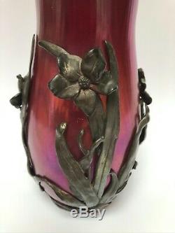 Vase Art Nouveau Pallm Konig Couronne 1330 Blason Lion 1900 C2529