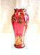 Vase Art Nouveau Verre Emaille Doré Jugendstil 1900