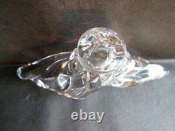 Vase Art Nouveau cristal Baccarat à godrons courbés