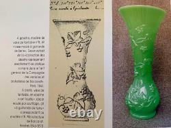 Vase Art Nouveau cristal de Baccarat bleu cobalt
