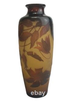 Vase Art Nouveau d'argental de Paul Nicolas à Décor De Clématites