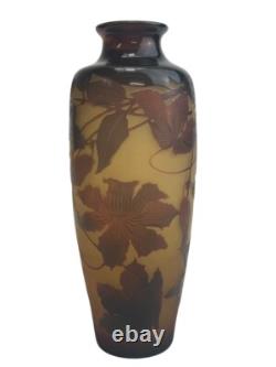 Vase Art Nouveau d'argental de Paul Nicolas à Décor De Clématites