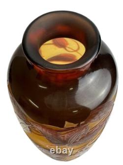 Vase Art Nouveau d'argental de Paul Nicolas à Décor De Clématites