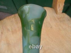 Vase Art Nouveau en Verre Dégagé à l'acide d'Argental Décor de Chanvre