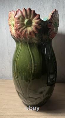 Vase Art Nouveau en barbotine de Francis Masse(178)Début 20 Siècle(Voir Fotos)