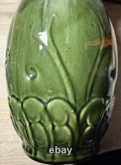 Vase Art Nouveau en barbotine de Francis Masse(178)Début 20 Siècle(Voir Fotos)