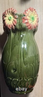 Vase Art Nouveau en barbotine de Francis Masse(178)Début 20 Siècle(Voir Fotos)