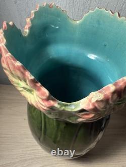 Vase Art Nouveau en barbotine de Francis Masse(178)Début 20 Siècle(Voir Fotos)