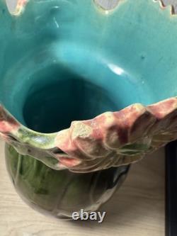 Vase Art Nouveau en barbotine de Francis Masse(178)Début 20 Siècle(Voir Fotos)